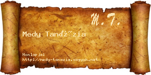 Medy Tanázia névjegykártya